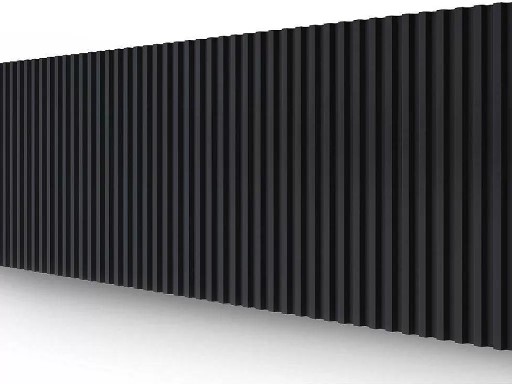 Painel De Parede*Vente-unique Painel De Parede 3D Pack De 2,83 M Preto Conjunto De 8 Pecas - Clinton