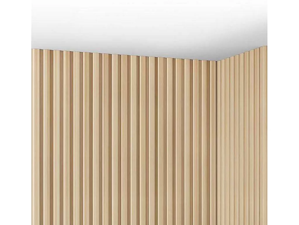 Painel De Parede*Vente-unique Painel De Parede 3D Pack De 3,71 M Cor Madeira Natural Clara Conjunto De 8 Pecas - Tatiana