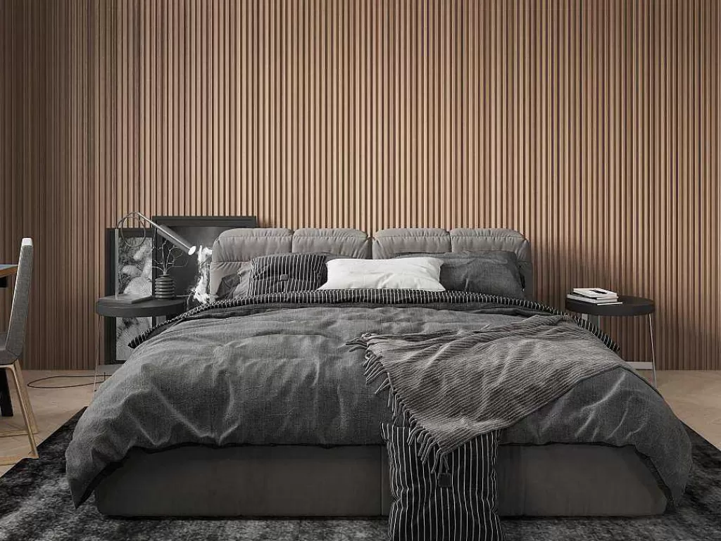 Painel De Parede*Vente-unique Painel De Parede 3D Pack De 3,71 M Cor Madeira Natural Conjunto De 8 Pecas - Tatiana