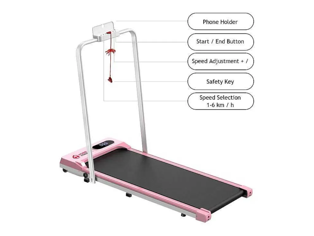 Fitness*Vente-unique Passadeira De Secretária 1-6Km/H Maquina De Corrida A Pe Para Escritório Em Casa Com Opcao De Dobragem