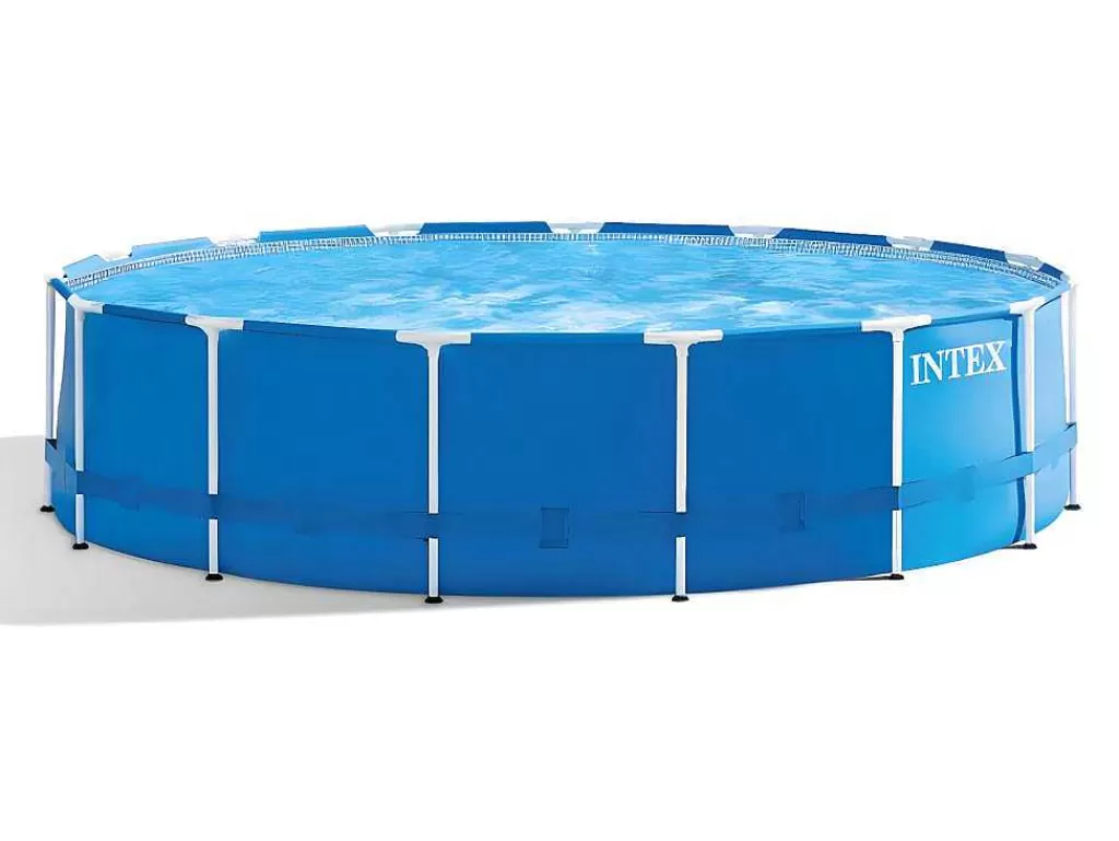 Piscina*Intex Piscina Redonda Acima Do Solo 366X76 Cm Com Bomba E Cartucho