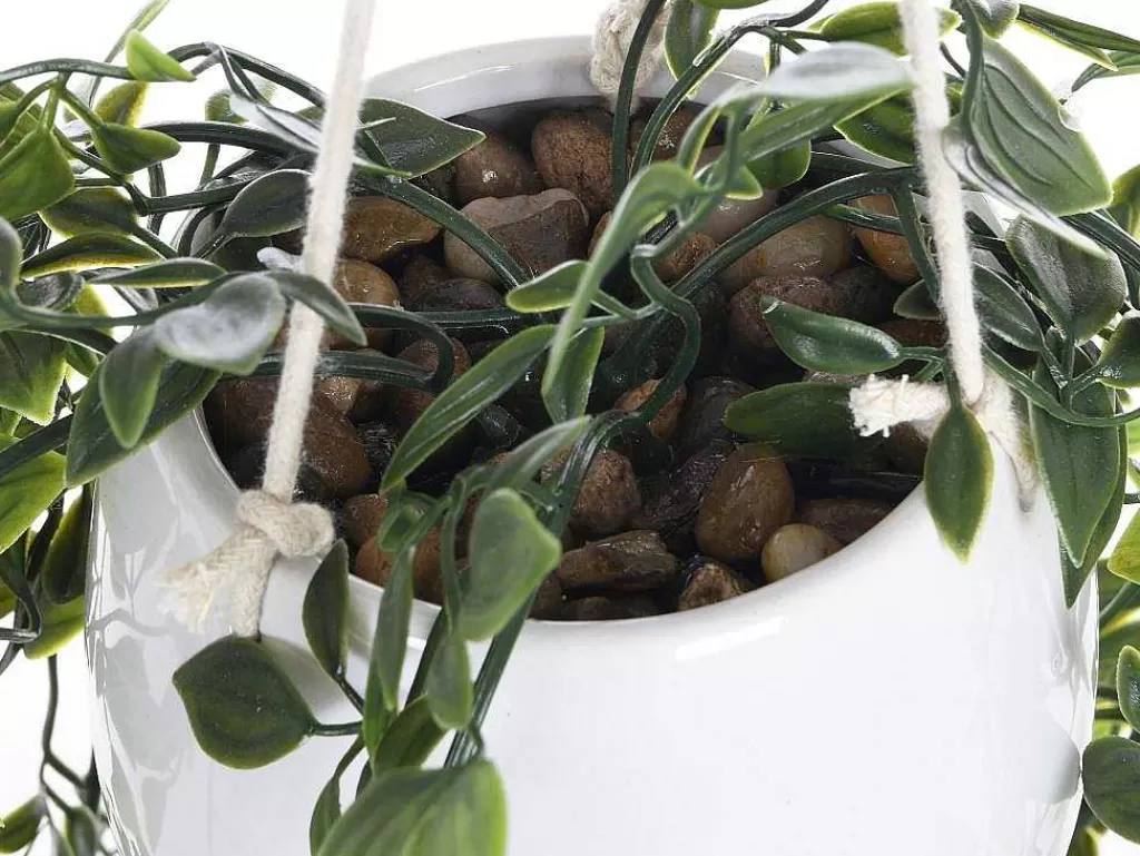Planta Artificial*OZAIA Planta Artificial Pendente Com Vaso Em Ceramica A.70 X L.20 Cm Verde - Bahiana