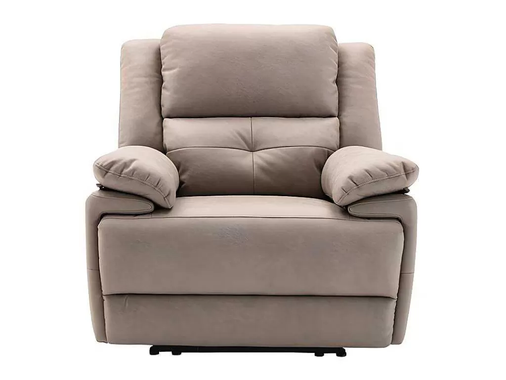 Cadeirão Relax*Vente-unique Poltrona Articulada Elétrica Em Tecido Cor Taupe - Dolene