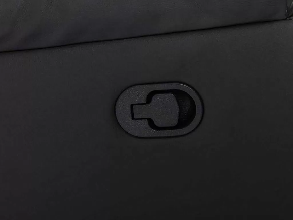 Poltrona Em Pele Sintética*Vente-unique Poltrona Articulada Em Microfibra E Pele Sintética Cinzento E Preto - Brody