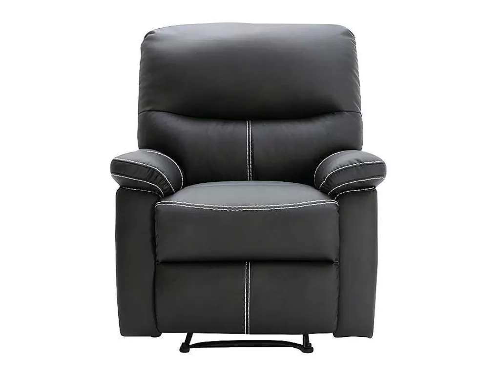 Cadeirão Relax*Vente-unique Poltrona Articulada Em Pele Sintética Cor Preto - Canby