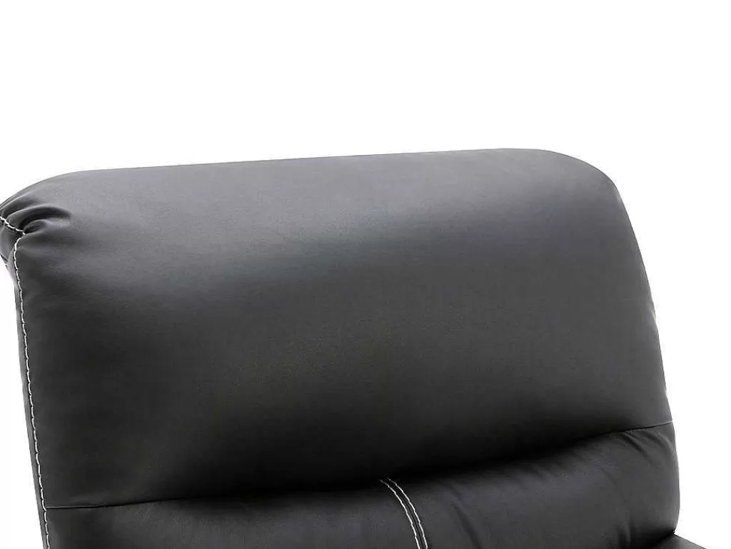 Cadeirão Relax*Vente-unique Poltrona Articulada Em Pele Sintética Cor Preto - Canby