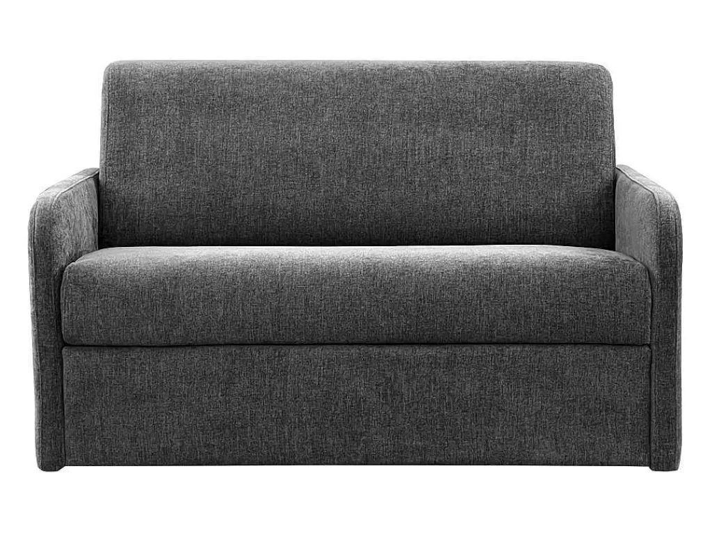 Poltrona Cama*Vente-unique Poltrona Convertivel Abertura Rapida Tecido Matizado Cinza Antracite, Cama 100 Cm - Nadoa