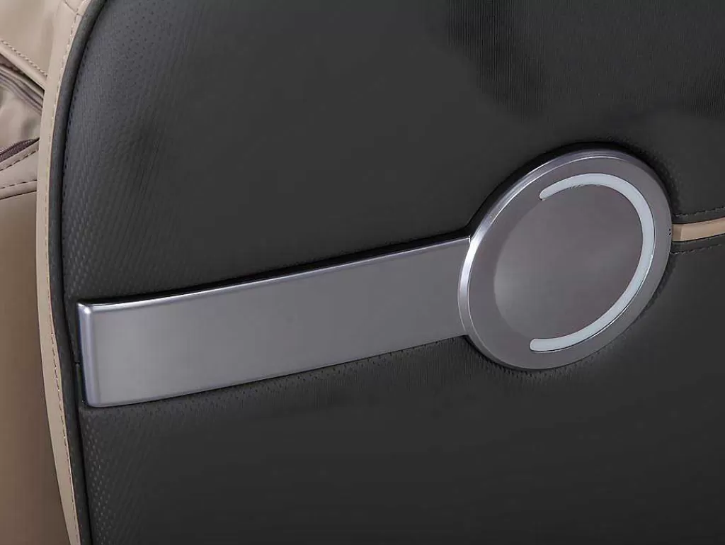 Poltrona Em Pele Sintética*Vente-unique Poltrona De Massagem Em Pele Sintética Bege Com Leds E Sistema De Gravidade Zero - Opcao Bluetooth - Kasou