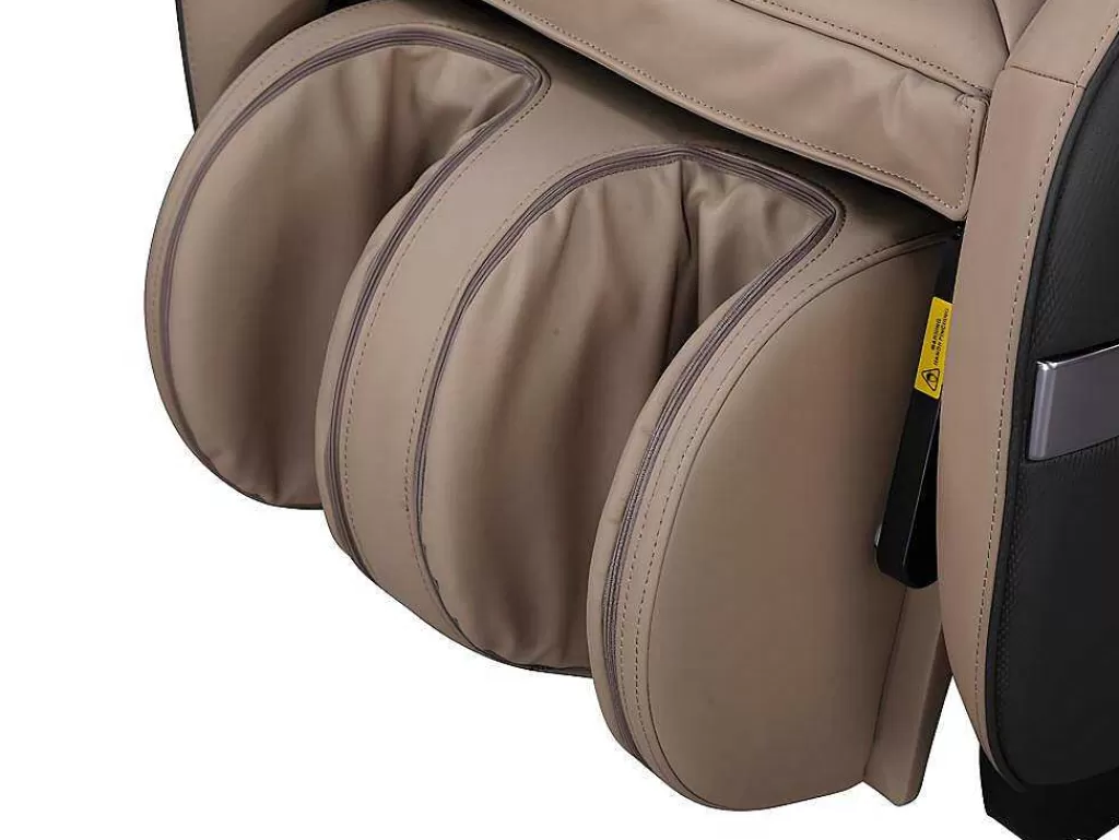 Poltrona Em Pele Sintética*Vente-unique Poltrona De Massagem Em Pele Sintética Bege Com Leds E Sistema De Gravidade Zero - Opcao Bluetooth - Kasou