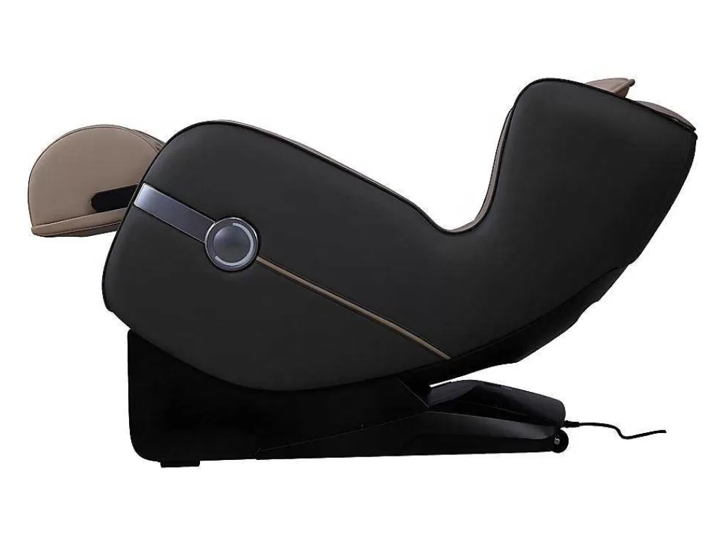 Poltrona Em Pele Sintética*Vente-unique Poltrona De Massagem Em Pele Sintética Bege Com Leds E Sistema De Gravidade Zero - Opcao Bluetooth - Kasou