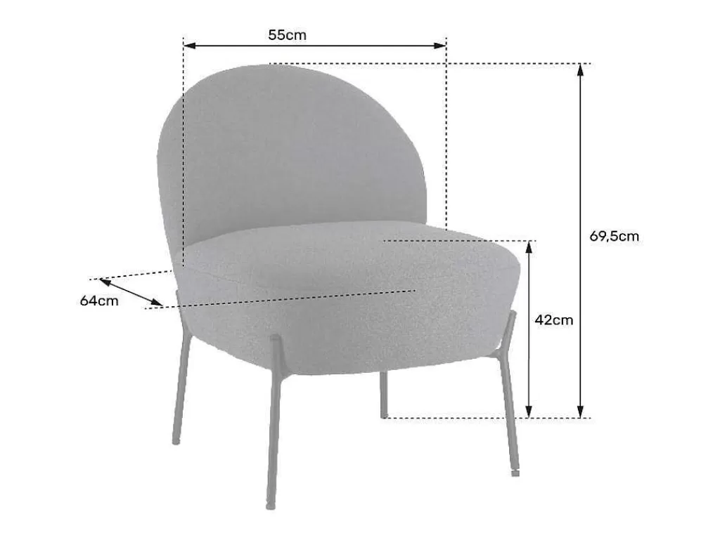 Promoções Sofás & Poltronas*Happy Garden Poltrona Em Tecido De Lacada Cor De Ferrugem Helmi
