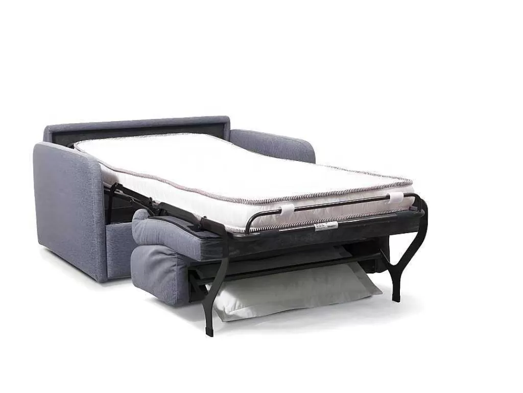 Poltrona Cama*Vente-unique Poltrona Rapidamente Convertivel Em Cama De 100 Cm Em Tecido Cinza-Claro - Nadoa
