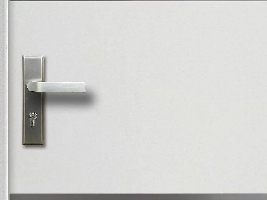 Porta De Entrada*Vente-unique Porta De Entrada Em Aco E Inox A207 X L100 Cm Branco, Abertura Para A Direita - Naxara