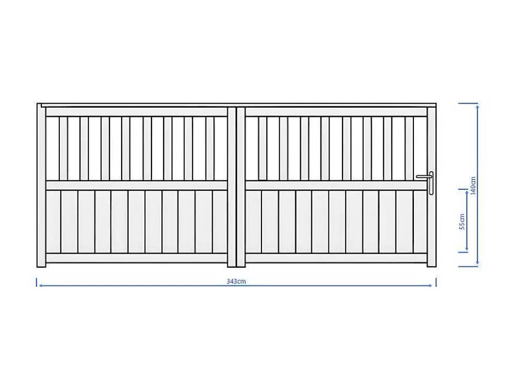Porta E Portão*EXPERTLAND Portão De Correr Em Aluminio Perfurado De L343 X A140 Cm Cor Antracite Em Kit - Tarnos Ii