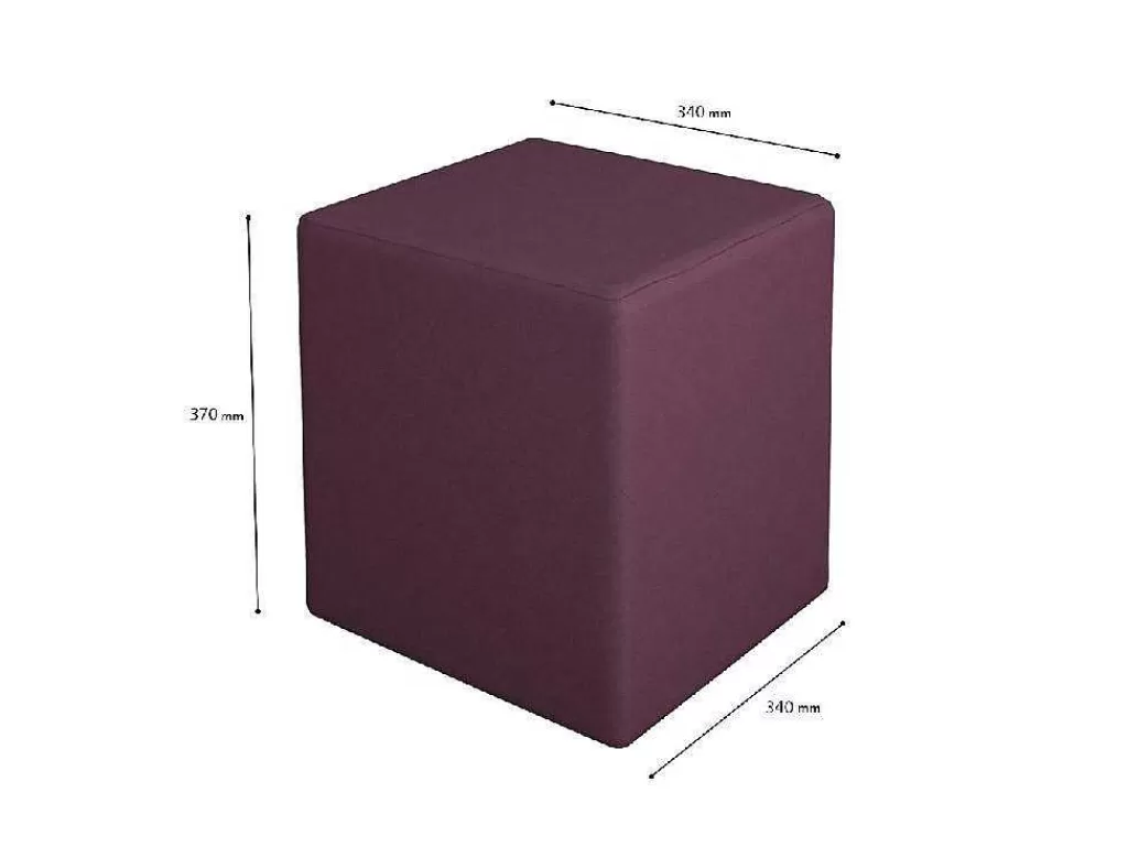 Puff*EPIKASA Pouf Milena, Ameixa, 34X34X37 Cm,