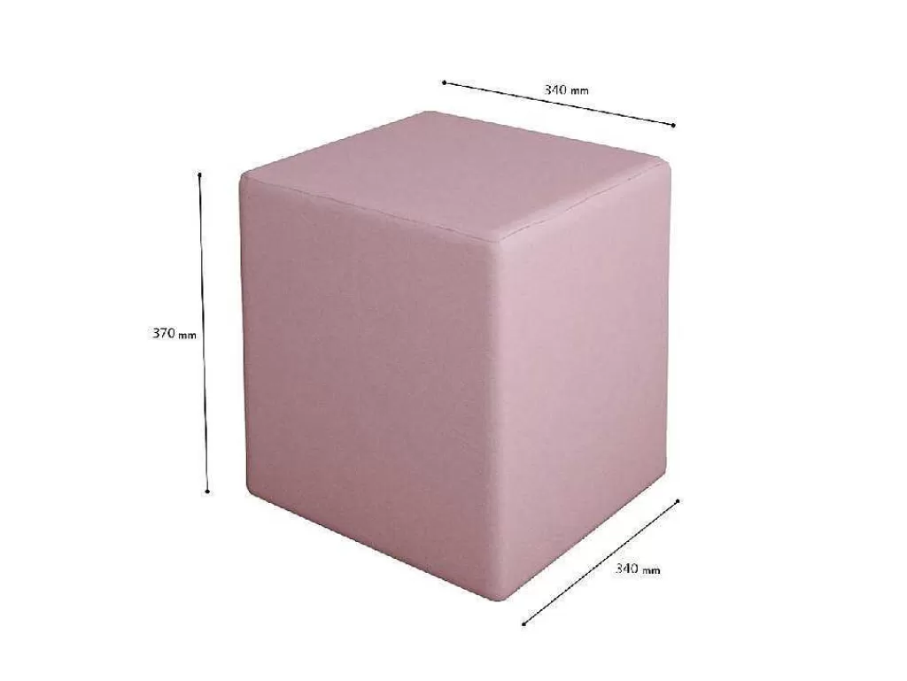 Puff*EPIKASA Pouf Milena, Cor-De-Rosa, 34X34X37 Cm,