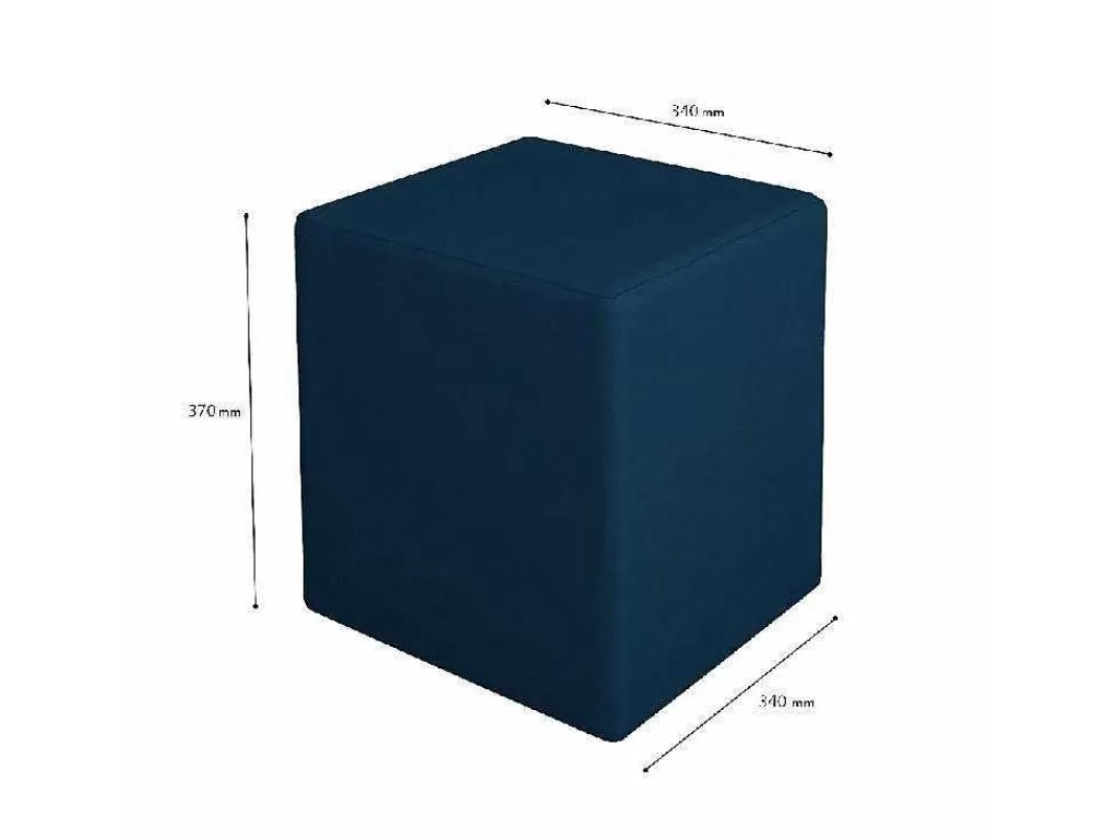 Puff*EPIKASA Pouf Milena, Indigo, 34X34X37 Cm,