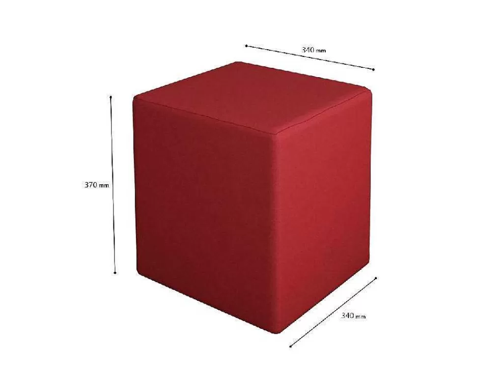 Promoções Sofás & Poltronas*EPIKASA Pouf Milena, Vermelho, 34X34X37 Cm,