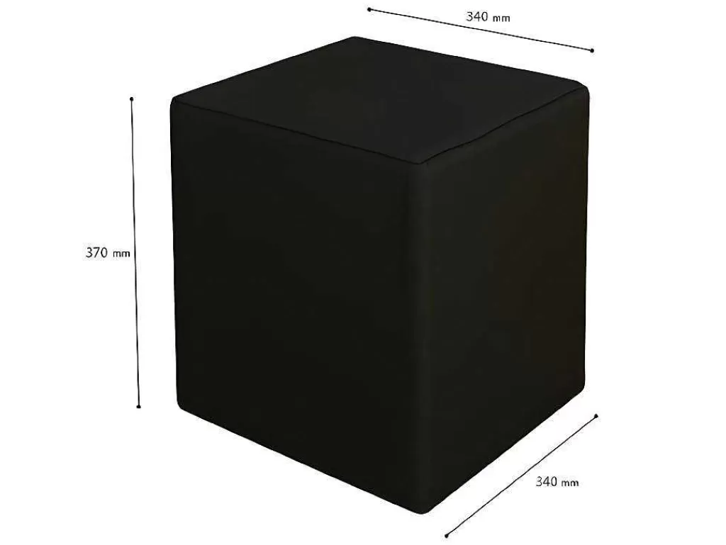 Puff*Homemania Pouf Square, Preto, 34X34X37 Cm, Epikasa