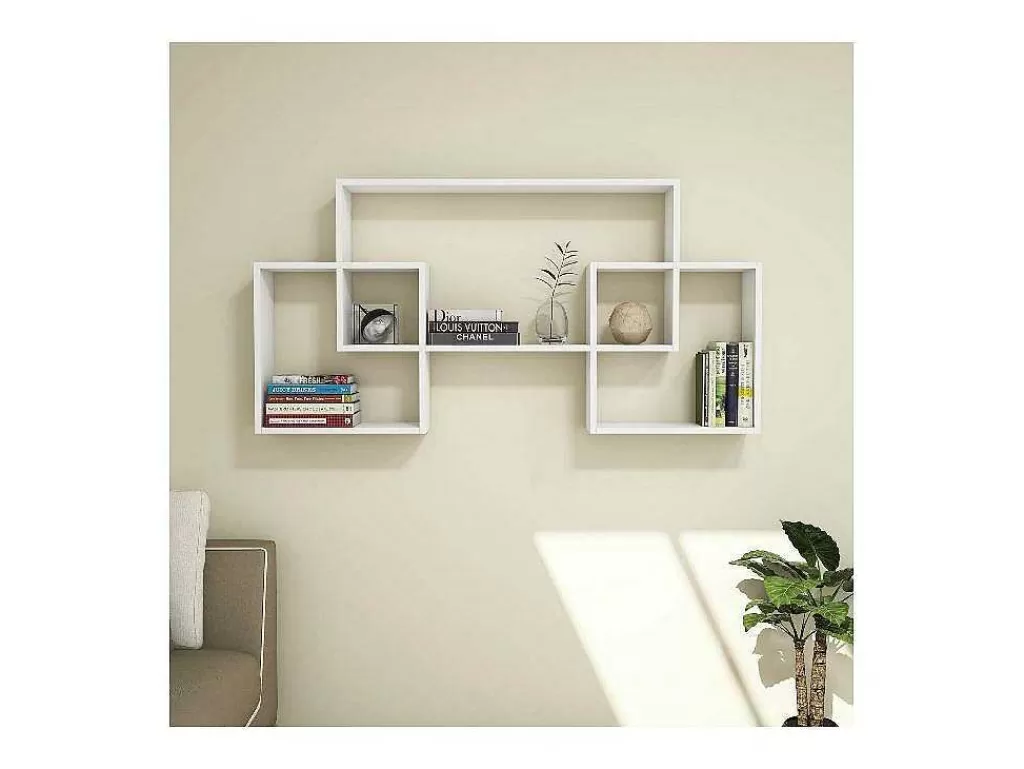 Biblioteca, Vitrina, Estante*Homemania Prateleira Bello, Branco, 150X22X75 Cm, Epikasa