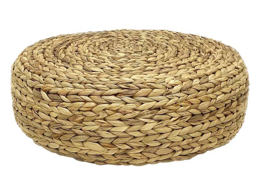 Puff*Vente-unique Pufe Redondo Em Rotim Natural Claro - Meviso