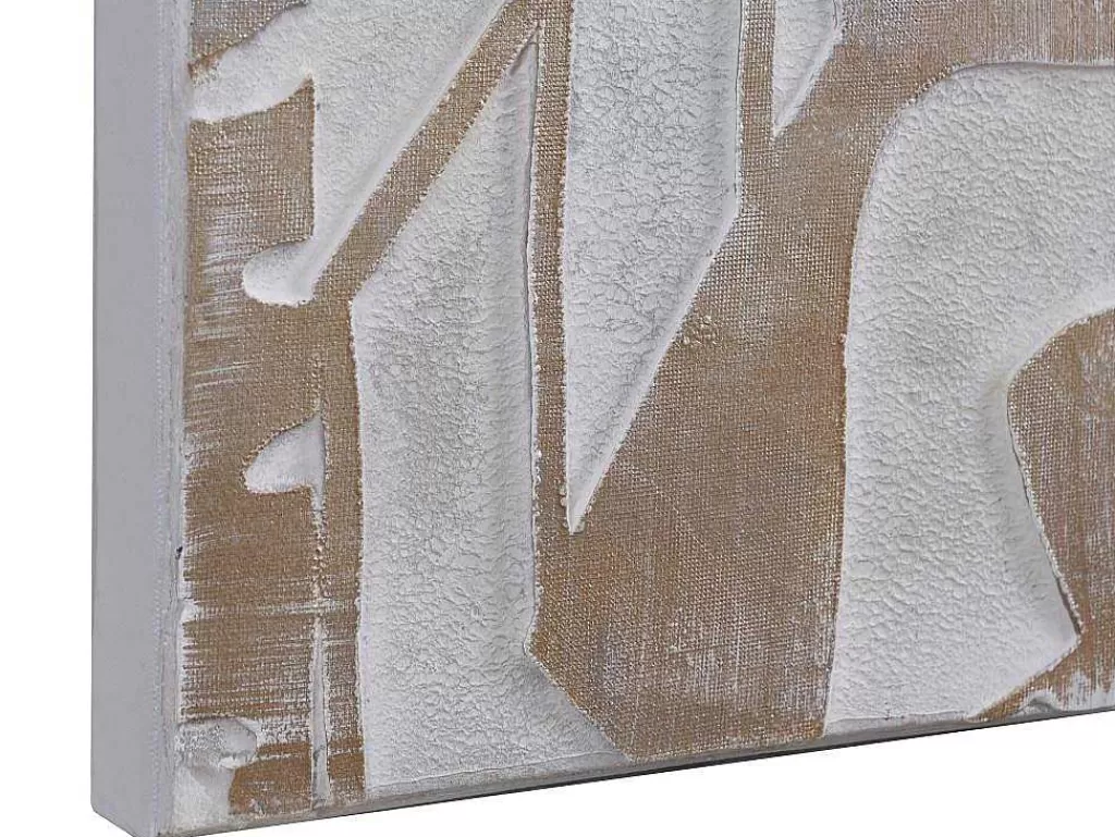 Quadro*OZAIA Quadro Triptico Pintado A Mão Com Moldura Em Madeira De L. 75 X A. 100 Cm Multicolor - Ludza