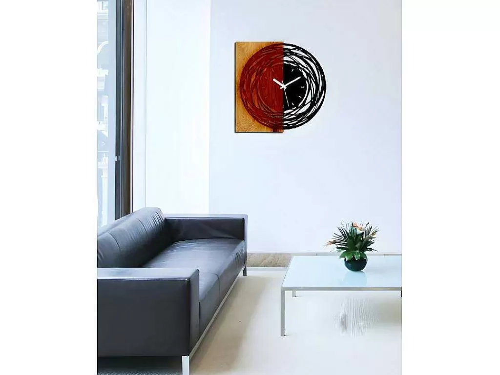 Relógio De Parede*EPIKASA Relógio Circulos 5, Preto, 54X1,8X50 Cm,