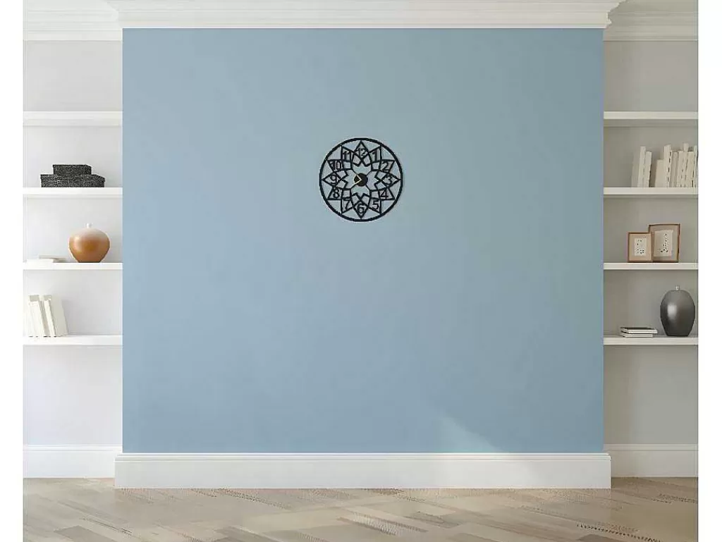 Relógio De Parede*EPIKASA Relógio Geometrico 4, Preto, 50X1,5X50 Cm,