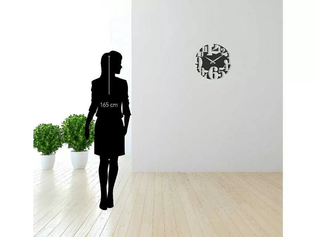 Relógio De Parede*EPIKASA Relógio Numbers 3, Preto, Prata, 50X1,5X50 Cm,