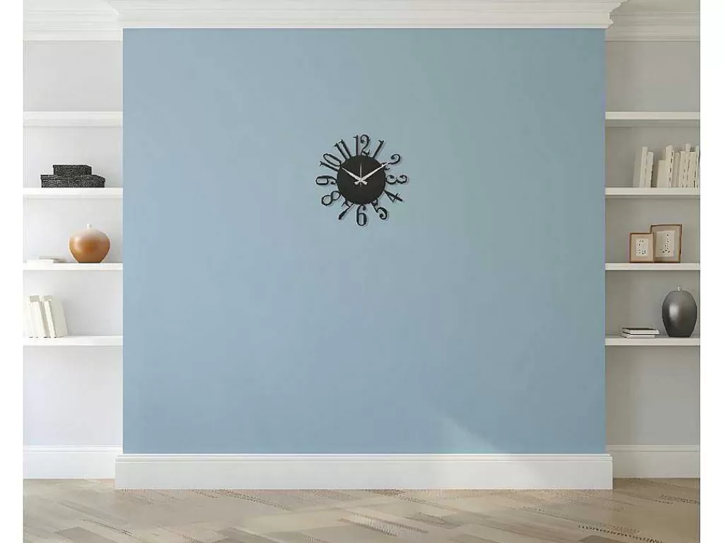 Relógio De Parede*EPIKASA Relógio Numbers 4, Preto, Prata, 50X1,5X50 Cm,