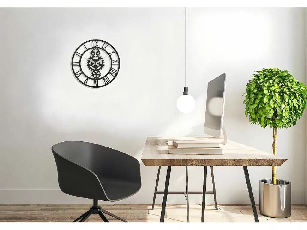 relgio_vintage_10_preto_prata_50x15x50_cm_epikasa_8.webp Relógio De Parede*EPIKASA Relógio Vintage 10, Preto, Prata, 50X1,5X50 Cm,