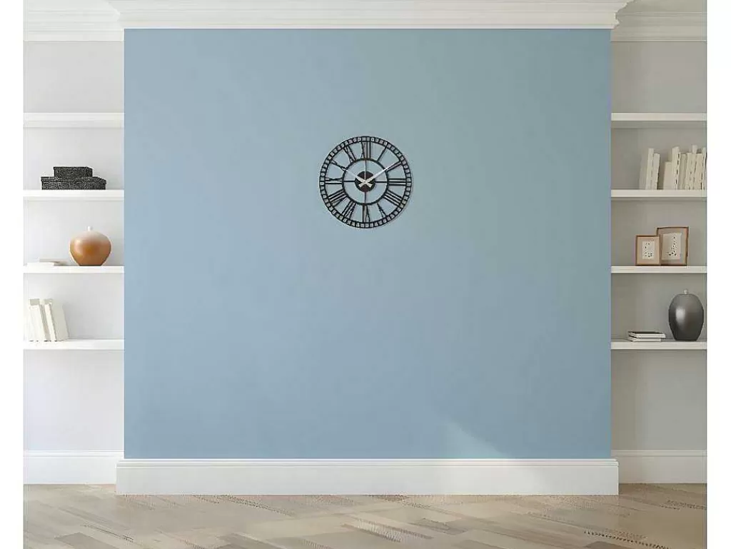 Relógio De Parede*EPIKASA Relógio Vintage 11, Preto, Prata, 50X1,5X50 Cm,