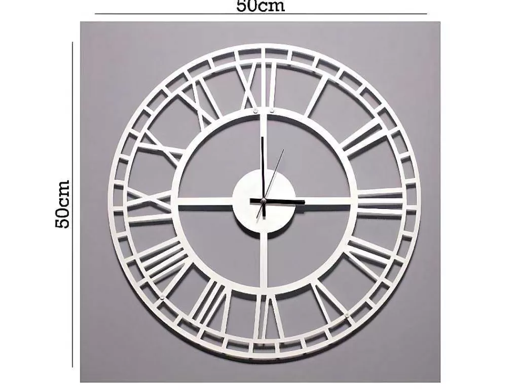 relgio_vintage_7_branco_preto_50x15x50_cm_epikasa_10.webp Relógio De Parede*EPIKASA Relógio Vintage 7, Branco, Preto, 50X1,5X50 Cm,