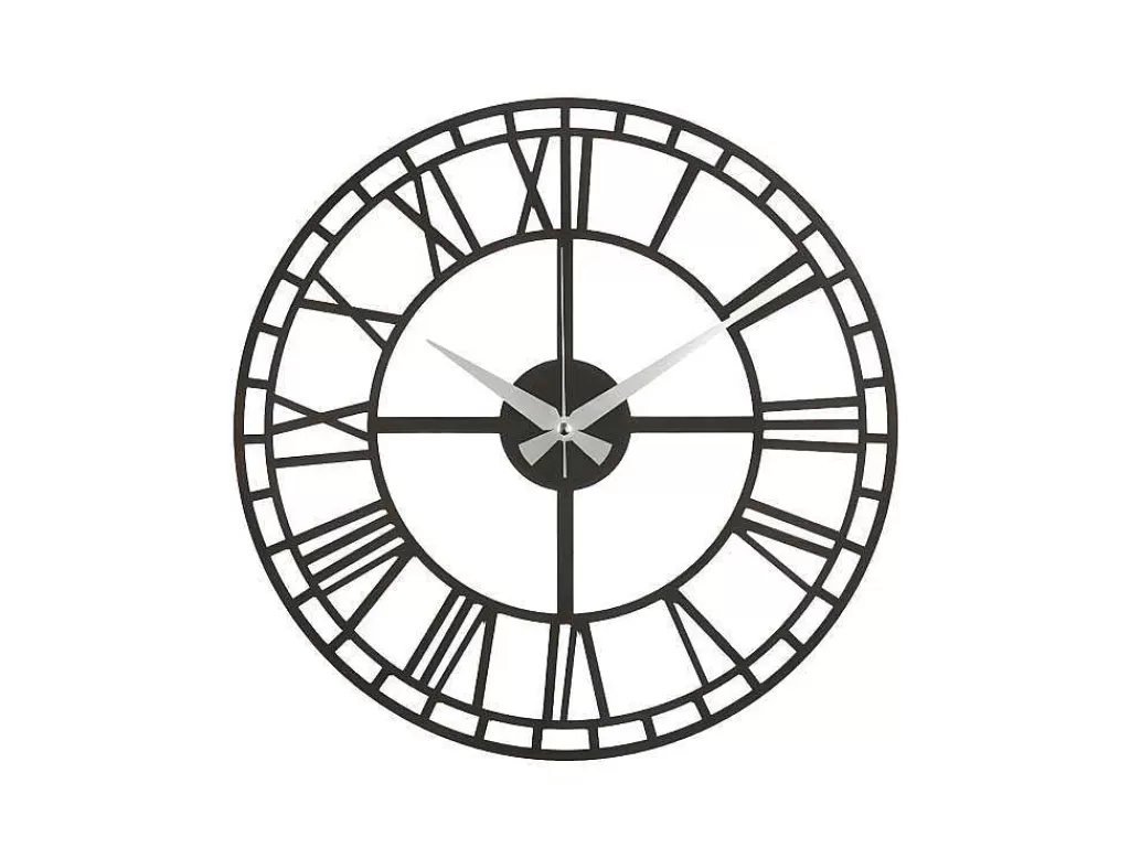relgio_vintage_9_preto_prata_50x15x50_cm_epikasa_1.webp Relógio De Parede*EPIKASA Relógio Vintage 9, Preto, Prata, 50X1,5X50 Cm,