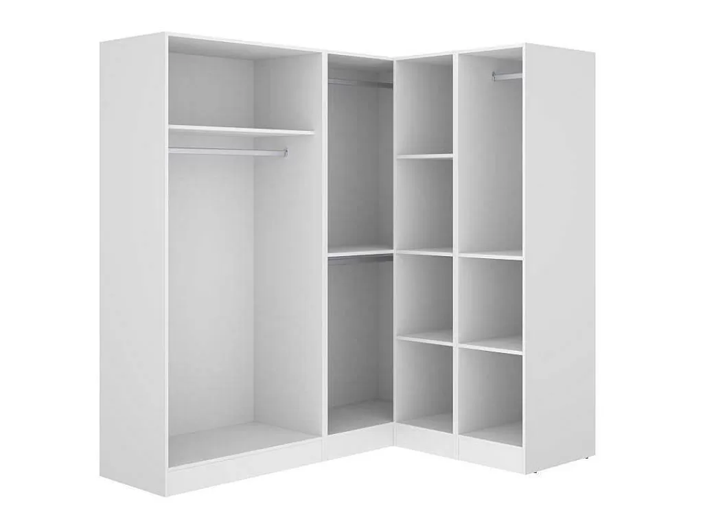 Armário E Roupeiro*Vente-unique Roupeiro De Canto 5 Portas C173 Cm Branco - Listowel