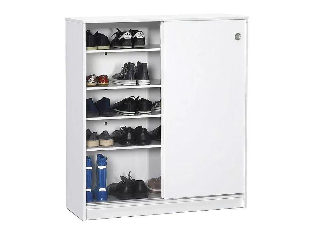 Sapateira*Venprodin Sapateira 2 Portas Deslizantes 105X92X38 Branco