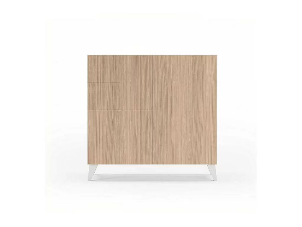 Sapateira*Herdasa Sapateiro/Móvel Organização - H87Cm X L90Cm X P27Cm Nogueira Clara Pernas Branco - Bergen