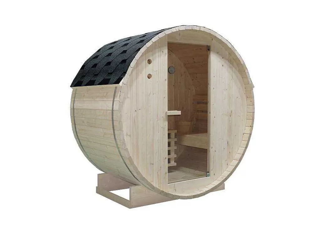 Sauna De Exterior*VOGUE SAUNA Sauna De Exterior 2 Lugares Com Salamandra De 3,5 Kw C185 X L120 X A190 Cm - Isokyro