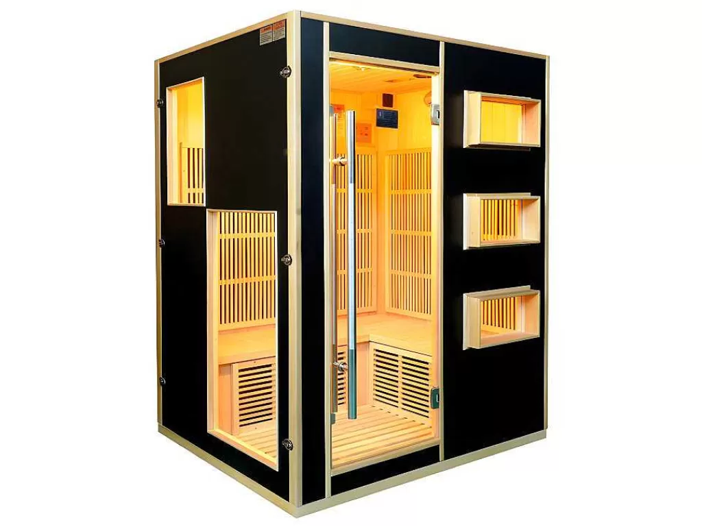 Sauna Infravermelhos*VOGUE SAUNA Sauna De Infravermelhos 3/4 Lugares Gama Prestigio Mikeli Iii - C150*P130*A190 Cm - Preto