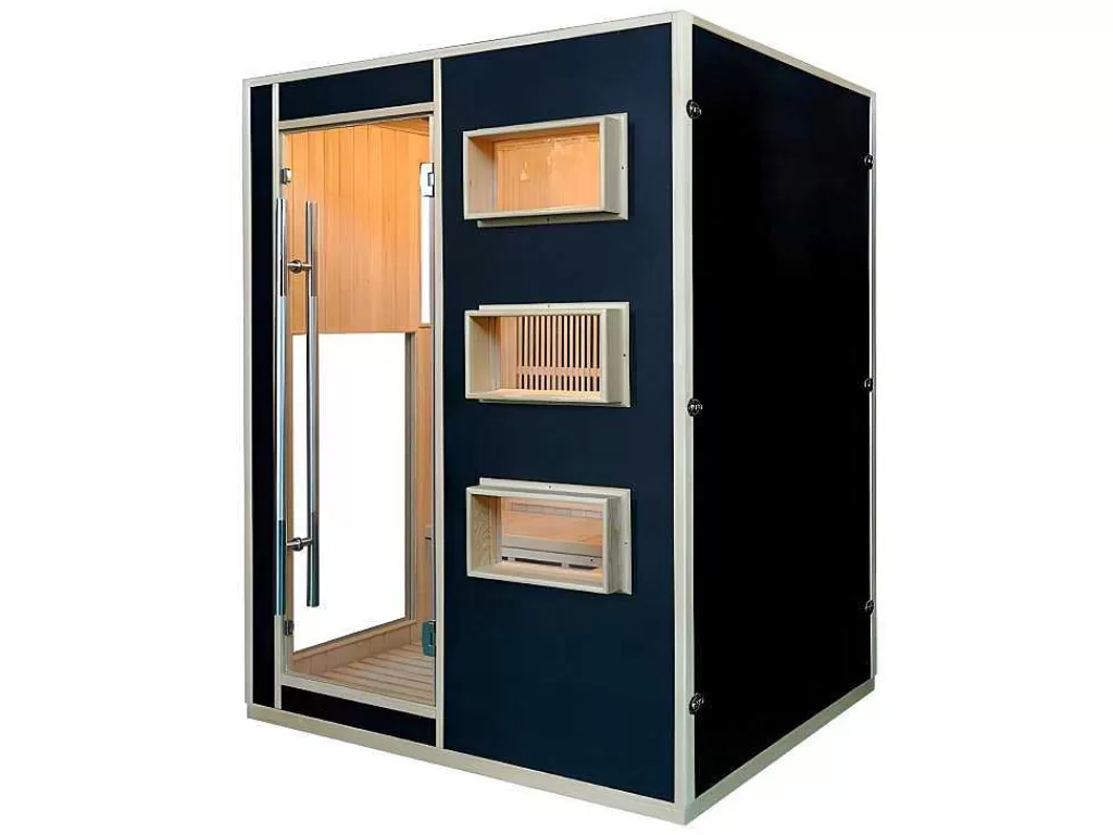 Sauna Infravermelhos*VOGUE SAUNA Sauna De Infravermelhos 3/4 Lugares Gama Prestigio Mikeli Iii - C150*P130*A190 Cm - Preto