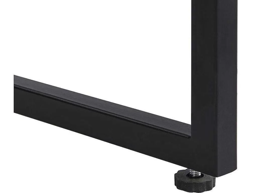 Secretária*Vente-unique Secretária Com 3 Gavetas Mdf E Metal Cor Natural E Preto - Akivi