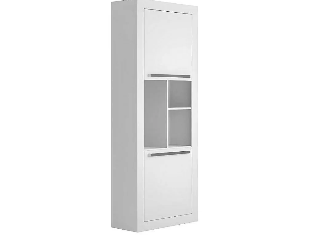 Secretária*Vente-unique Secretária De Canto Com 2 Gavetas E 2 Portas Cor Branco - Evan