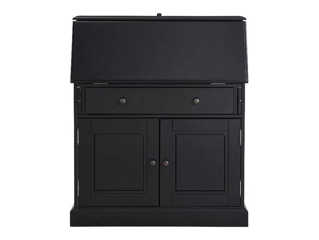 Secretária*Vente-unique Secretária Em Pinho E Mdf Antracite E Natural Cleore