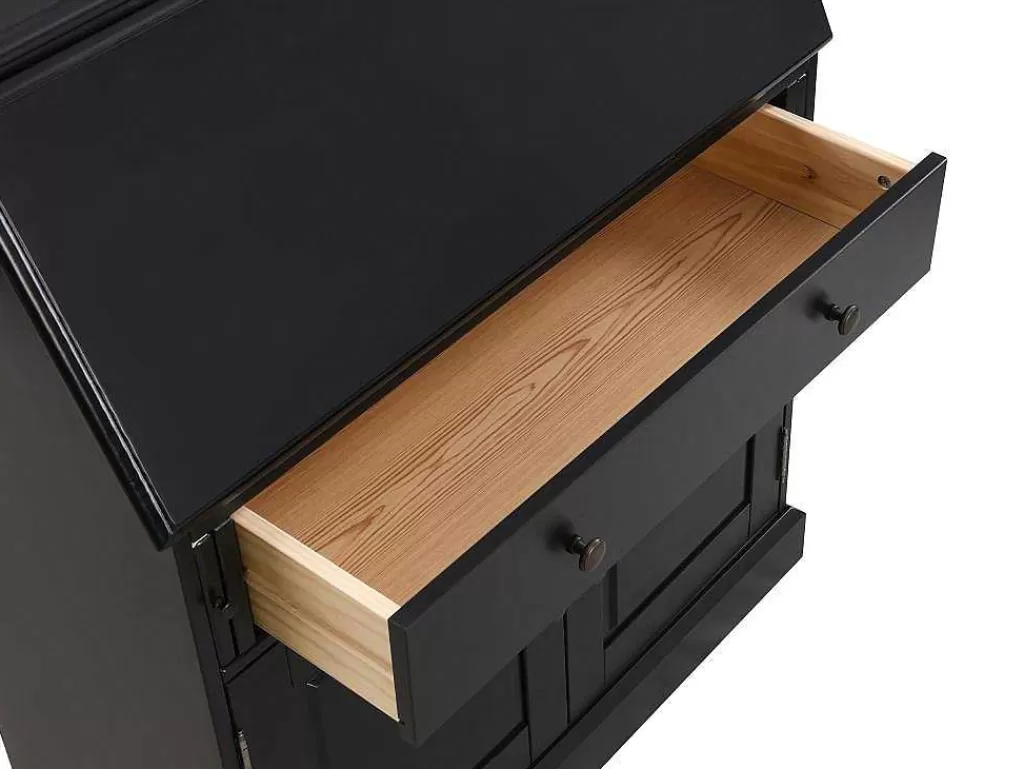 Secretária*Vente-unique Secretária Em Pinho E Mdf Antracite E Natural Cleore