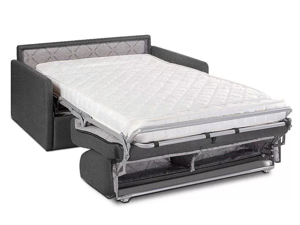 Sofá Cama De Abertura Rapida*Vente-unique Sofá Cama De 2 Lugares Abertura Facil Em Tecido Cinzento - Cama De 120 Cm - Calife