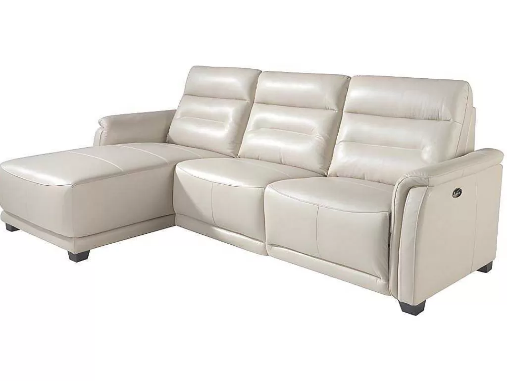 Promoções Sofás & Poltronas*Angel Cerda Sofá Chaise Longue Em Couro E Com Relax 6155