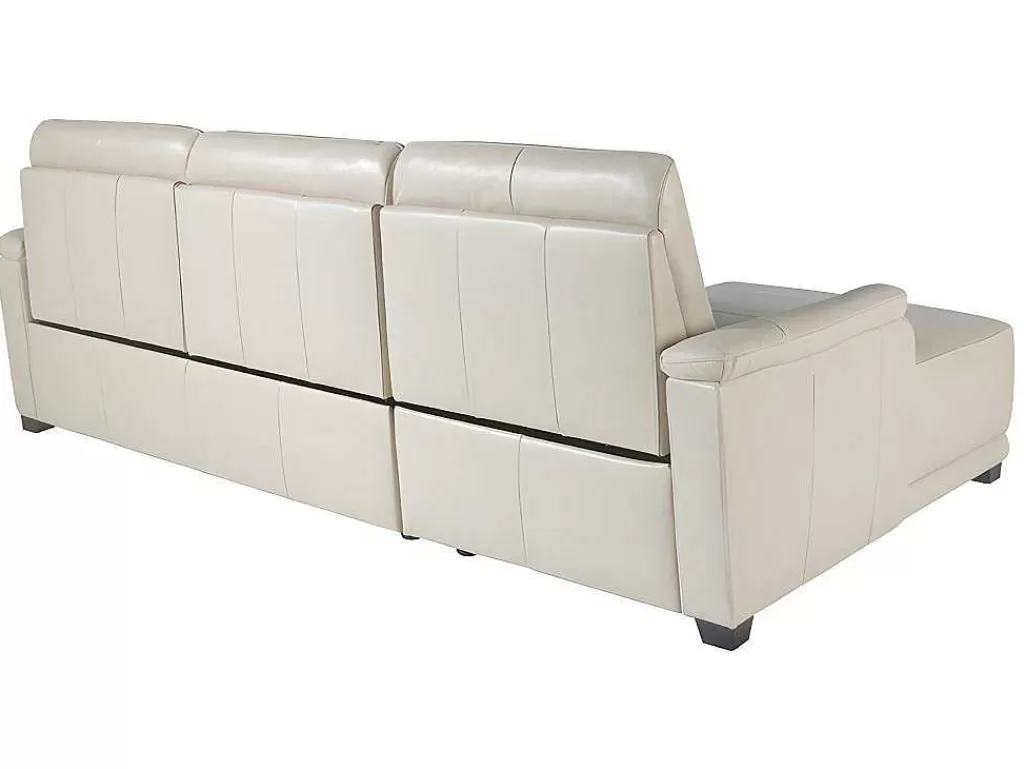 Promoções Sofás & Poltronas*Angel Cerda Sofá Chaise Longue Em Couro E Com Relax 6155