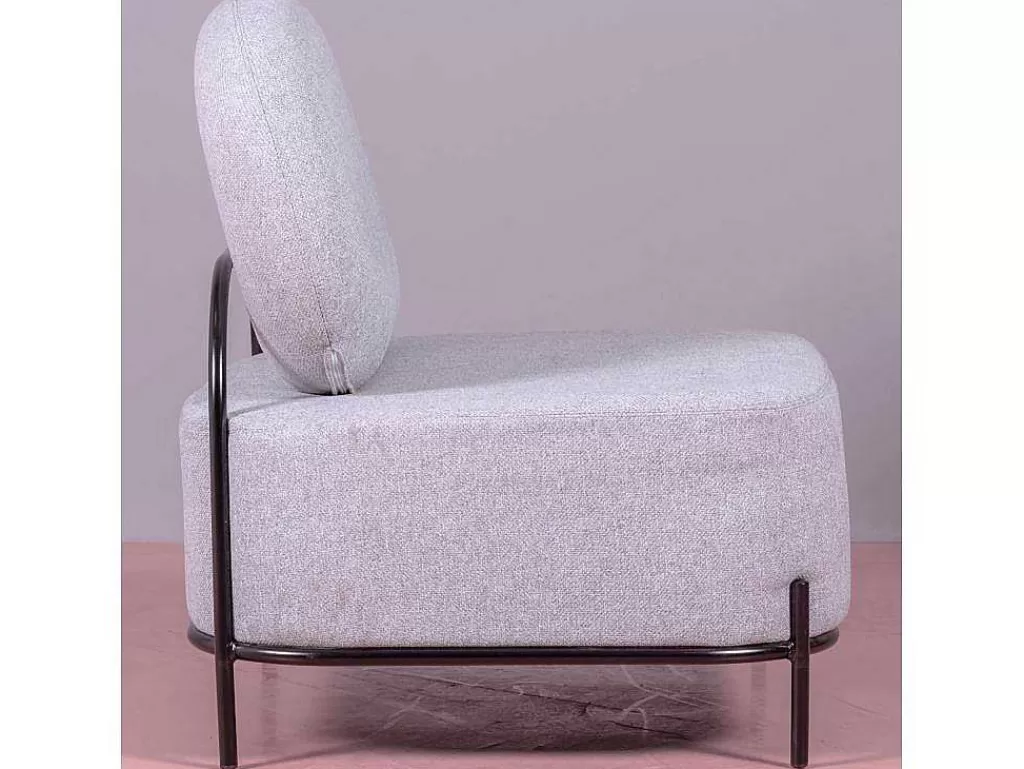 Poltrona Em Tecido*Vente-unique Sofá De 1 Lugar Com Design Minimalista - Clair - Cinza