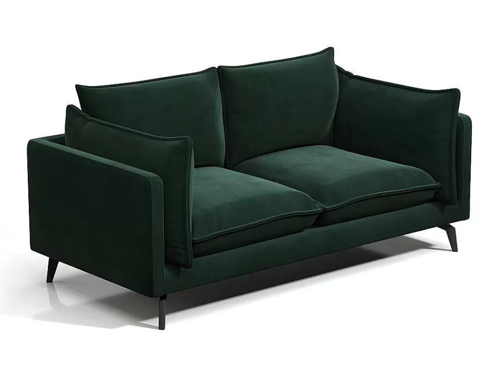 Promoções Sofás & Poltronas*PASCAL MORABITO Sofá De 2 Lugares Em Veludo Verde - Kestrel De