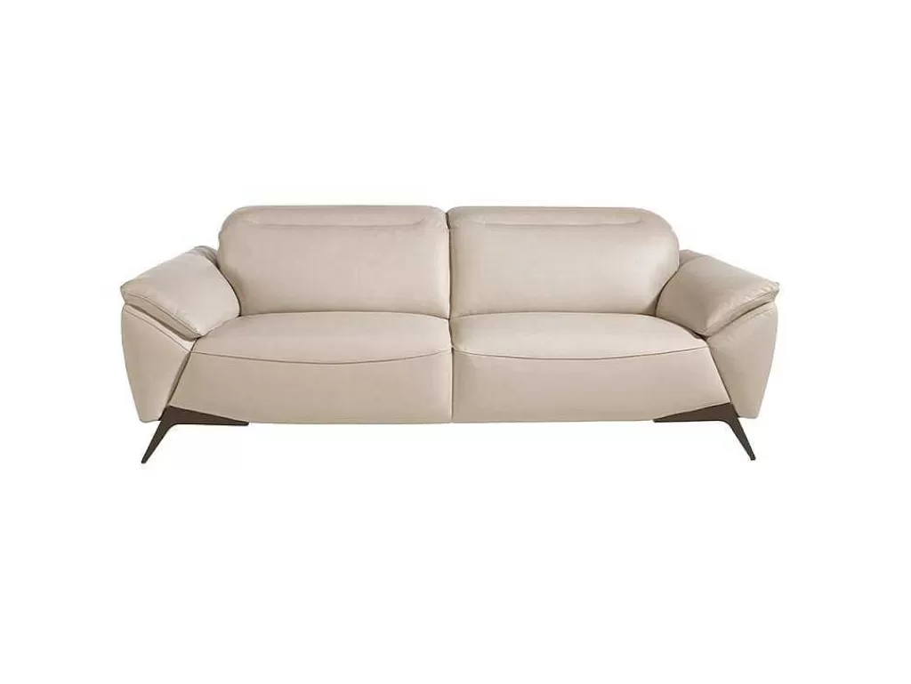 Sofá*Angel Cerda Sofá De 3 Assentos Estofado Em Couro Taupe Grey Color 6132